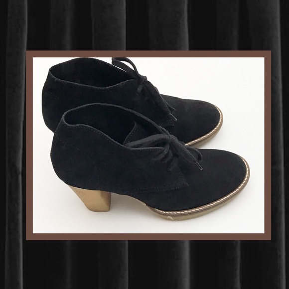 J. CREW 👢 MACALISTER BLACK SUEDE HEELED BOOTS - Picture 2 of 5